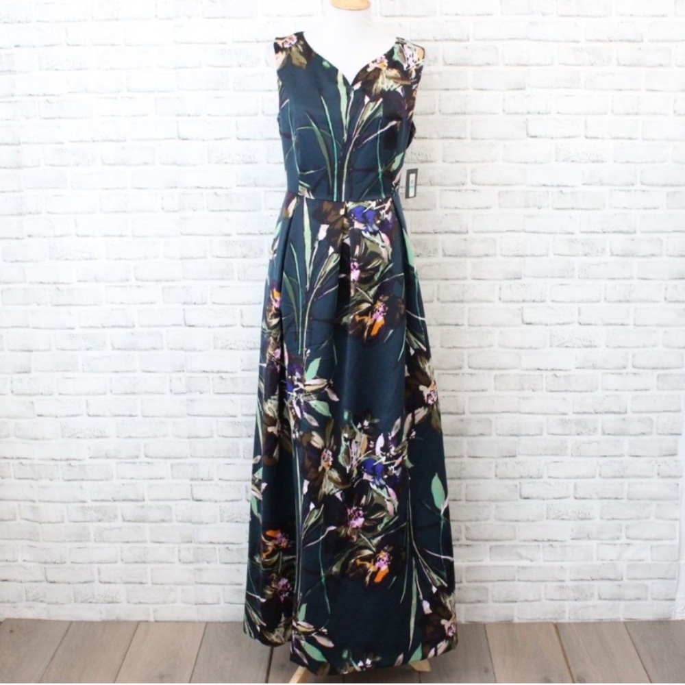Ellen Tracy Formal, Floral Print Gown (hemmed)
